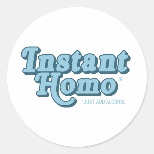 Instant Homo .png Ronde Sticker (Voorkant)