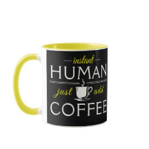 Instant Human, voeg gewoon koffie toe, geel