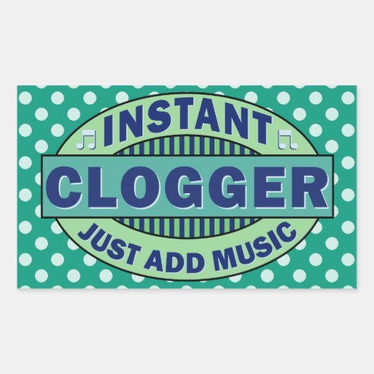 Instant-logger gewoon muziek toevoegen rechthoekige sticker (Voorkant)