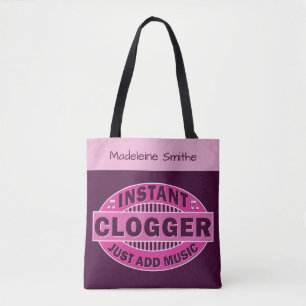 Instant logger voeg gewoon muziekroze toe Aangep Tote Bag