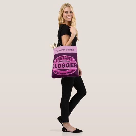 Instant logger voeg gewoon muziekroze toe | Aangep Tote Bag (Op model)