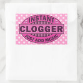 Instant logger voeg gewoon muziekroze toe rechthoekige sticker (Tas)