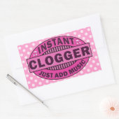 Instant logger voeg gewoon muziekroze toe rechthoekige sticker (Envelop)