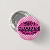 Instant logger voeg gewoon muziekroze toe ronde button 3,2 cm (Voorkant /achterkant)