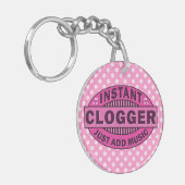 Instant logger voeg gewoon muziekroze toe sleutelhanger (Voorkant Links)