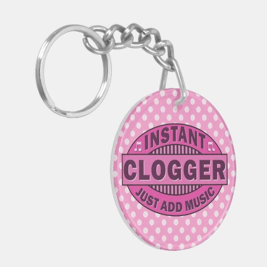 Instant logger voeg gewoon muziekroze toe sleutelhanger (Voorkant Links)