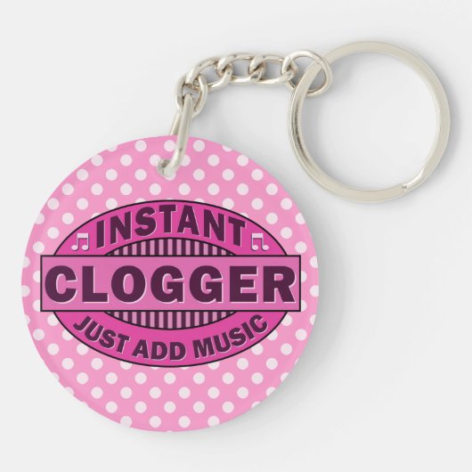 Instant logger voeg gewoon muziekroze toe sleutelhanger (Achterkant)