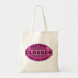 Instant logger voeg gewoon muziekroze toe tote bag