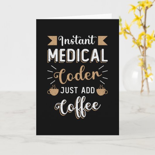 Instant Medical Coder Coffee Codering ICD Coder Kaart (Gele Bloem)