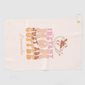 Instant Mom: Gewoon koffie toevoegen Golfhanddoek (Horizontaal)