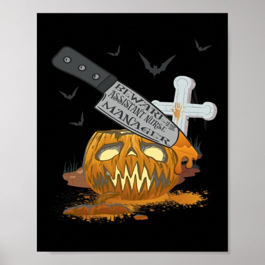 Instant Nurse Manager Funny Halloween Party Poster (Voorkant)