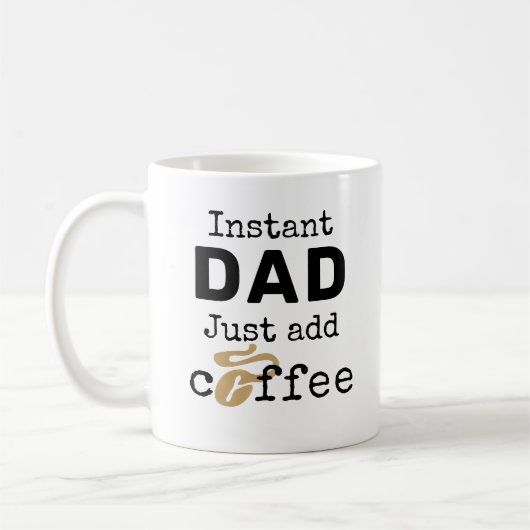 Instant papa gewoon koffie toevoegen koffiemok (Links)