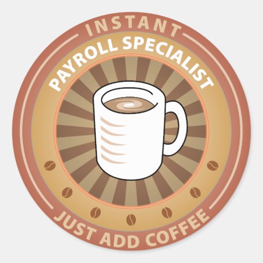 Instant Payroll Specialist Ronde Sticker (Voorkant)