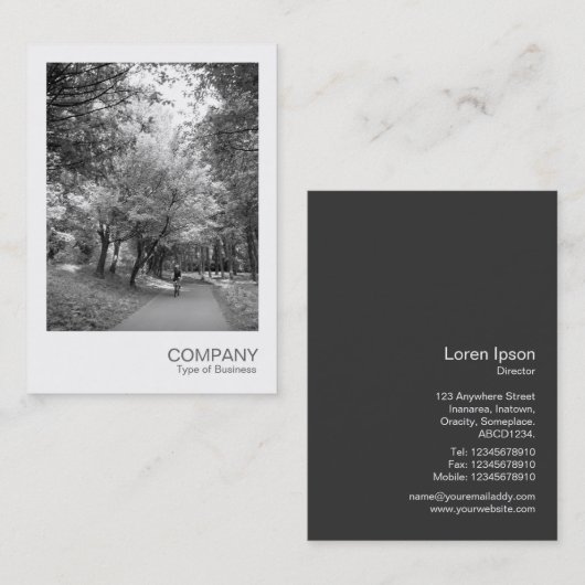 Instant Photo 022 - Cycle Way BW Visitekaartje (Voorkant / Achterkant)