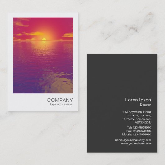 Instant Photo 034 - Sunrise Sunset Visitekaartje (Voorkant / Achterkant)
