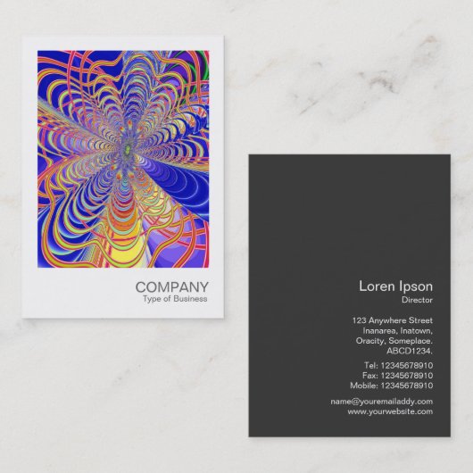 Instant Photo 055 - Fractal Abstract 061012d Visitekaartje (Voorkant / Achterkant)