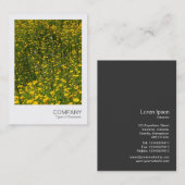 Instant Photo 078 - Bed van gele madeliefjes Visitekaartje (Voorkant / Achterkant)