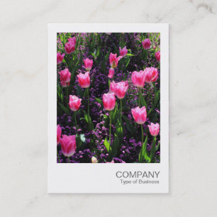 Instant Photo 089 - Bed of Pink Tulips Visitekaartje