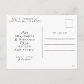  Instant Photo - Autumn Leaves Garland Herfst Feestdagenkaart (Achterkant)