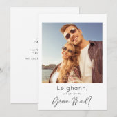 Instant Photo Be My Groom Maid Proposal Kaart (Voorkant / Achterkant)