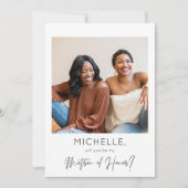 Instant Photo Be My Matron of Honor proposal Kaart (Voorkant)