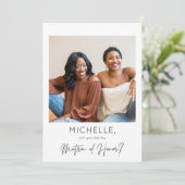 Instant Photo Be My Matron of Honor proposal Kaart (Staand voorkant)
