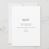 Instant Photo Be My Matron of Honor proposal Kaart (Achterkant)