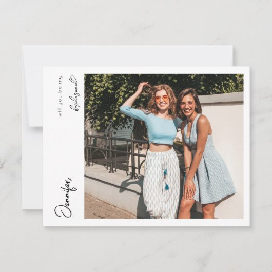 Instant Photo Be My Proposal V4 Handwriting Kaart (Voorkant)