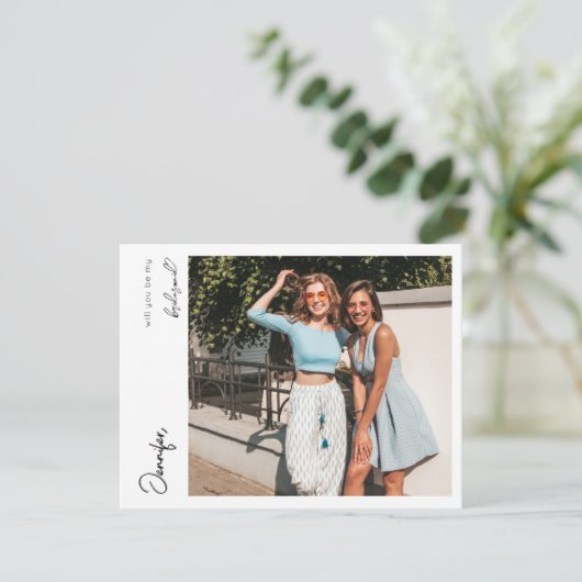 Instant Photo Be My Proposal V4 Handwriting Kaart (Staand voorkant)