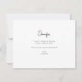 Instant Photo Be My Proposal V4 Handwriting Kaart (Achterkant)