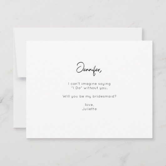 Instant Photo Be My Proposal V4 Handwriting Kaart (Achterkant)