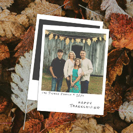 Instant Photo - Faux Folie Leaves Garland Feestdagenkaart