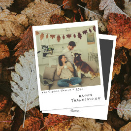Instant Photo - Folie Fall Leaves Garland Feestdagenkaart