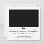 Instant Photo Happy Vaderdag Kaart (Achterkant)