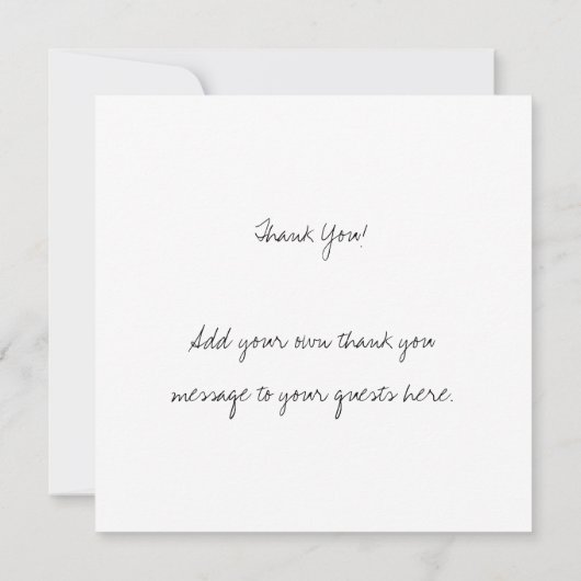 Instant Photo Look Bruiloft Foto Dank u Bedankkaart (Achterkant)