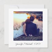 Instant Photo Look Bruiloft Foto Dank u Bedankkaart (Voorkant)