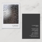 Instant Photo - Regen op een raam Visitekaartje (Voorkant / Achterkant)