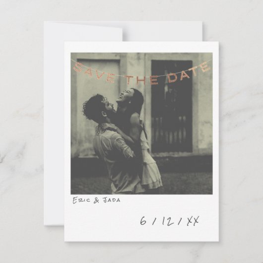 Instant Photo Sla de datum Kaart op (Voorkant)