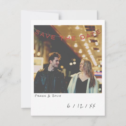 Instant Photo Sla de datum Kaart op (Voorkant)