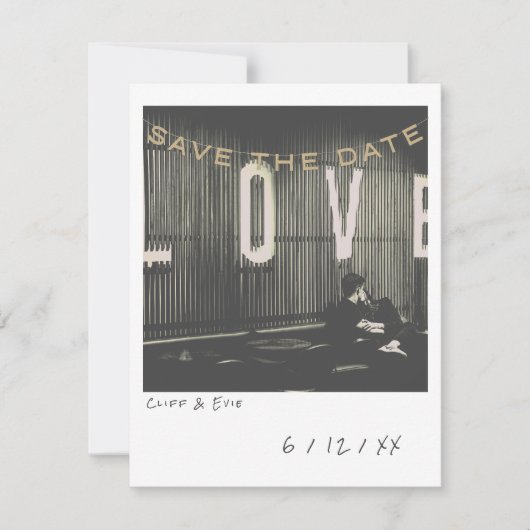 Instant Photo Sla de datum Kaart op (Voorkant)