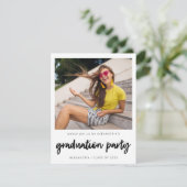 Instant Photo White 2 Graduation Party Kaart (Staand voorkant)