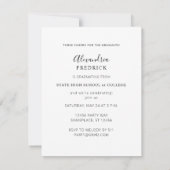 Instant Photo White 2 Graduation Party Kaart (Achterkant)