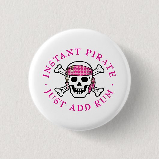 Instant Pirate Lady Ronde Button 3,2 Cm (Voorkant)
