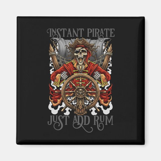 Instant Pirate Voeg Rum Halloween Cruise Pirat Magneet (Voorkant)