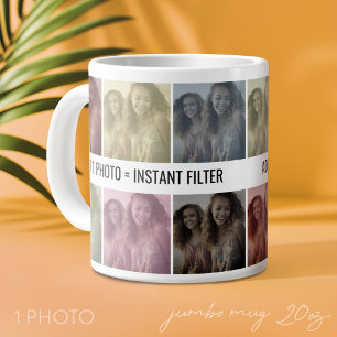 Instant Pop Art Foto Collage Auto Filter Grote Koffiekop