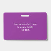 Instant QR-code met uw website-URL | Paars Badge (Achterkant)