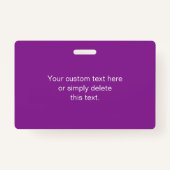 Instant QR-code met uw website-URL | Paars Badge (Achterkant)