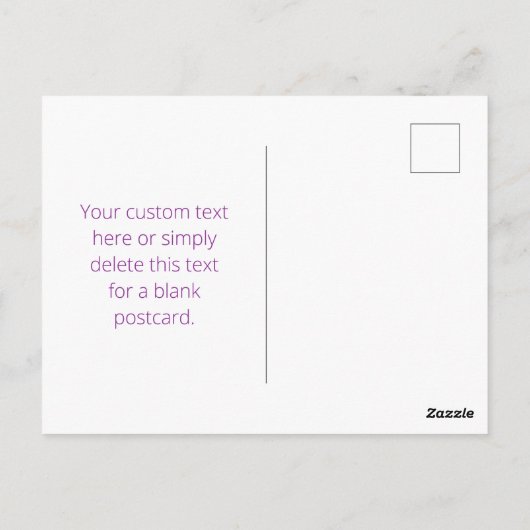 Instant QR-code met uw website-URL | Paars Briefkaart (Achterkant)