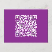 Instant QR-code met uw website-URL | Paars Briefkaart (Voorkant)