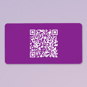 Instant QR-code met uw website-URL Paars Etiket